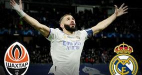 Benzema Scores Twice as Madrid defeats Shakhtar 2 – 1 in Champions League